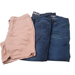 LOT Goodfellow Mens 36 Pink Shorts & 2 Monument 36x30  Blue Jeans